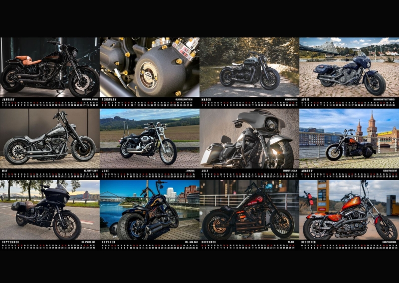 Motorradkalender 2025 - Legendäre Bikes und Abenteuer der Biker-Community